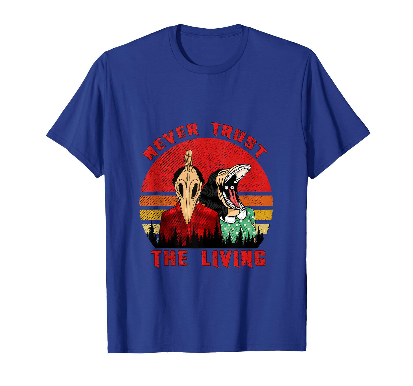 Retro Vintage Never Trust The Living Creepy Goth Grunge Emo Tank Top