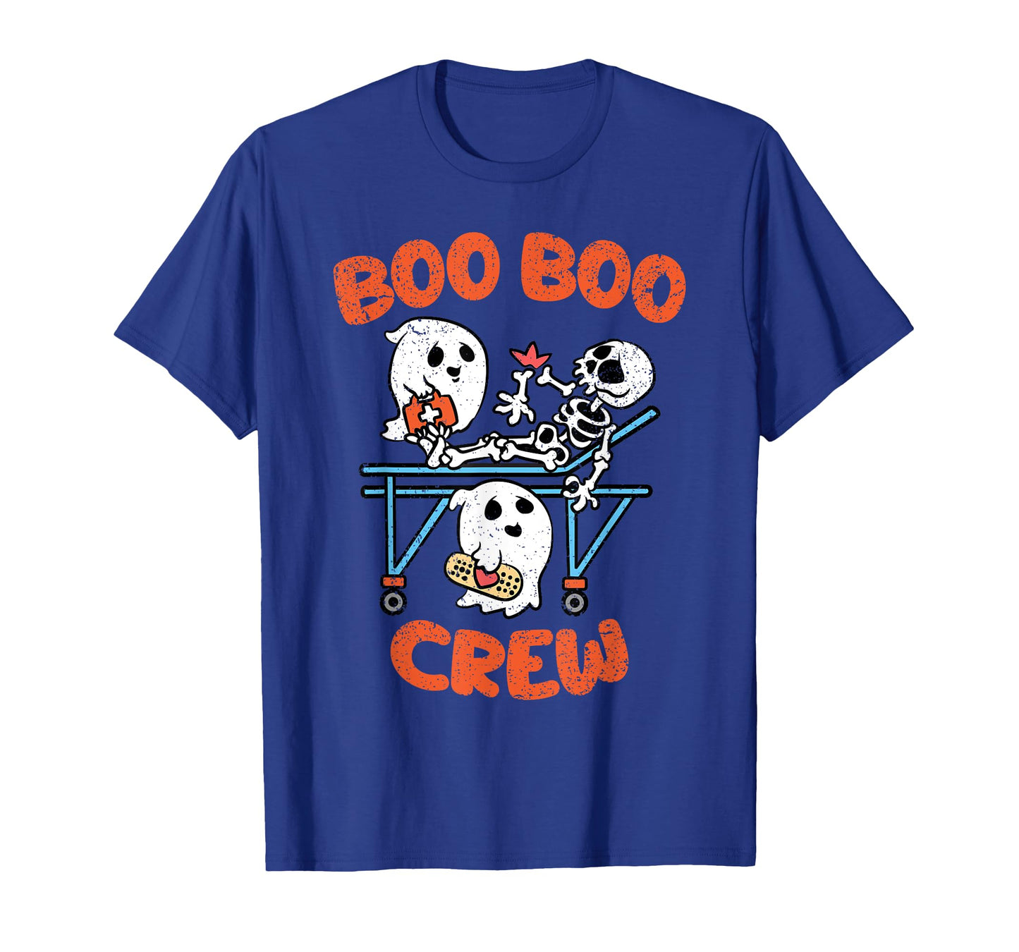 Boo Crew Halloween Costume Funny Skeleton Skull Nurse T-Shirt
