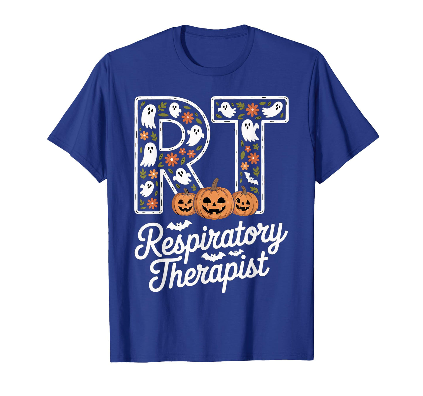 RT Respiratory Therapist Halloween Ghost Pumpkin Pulmonary T-Shirt