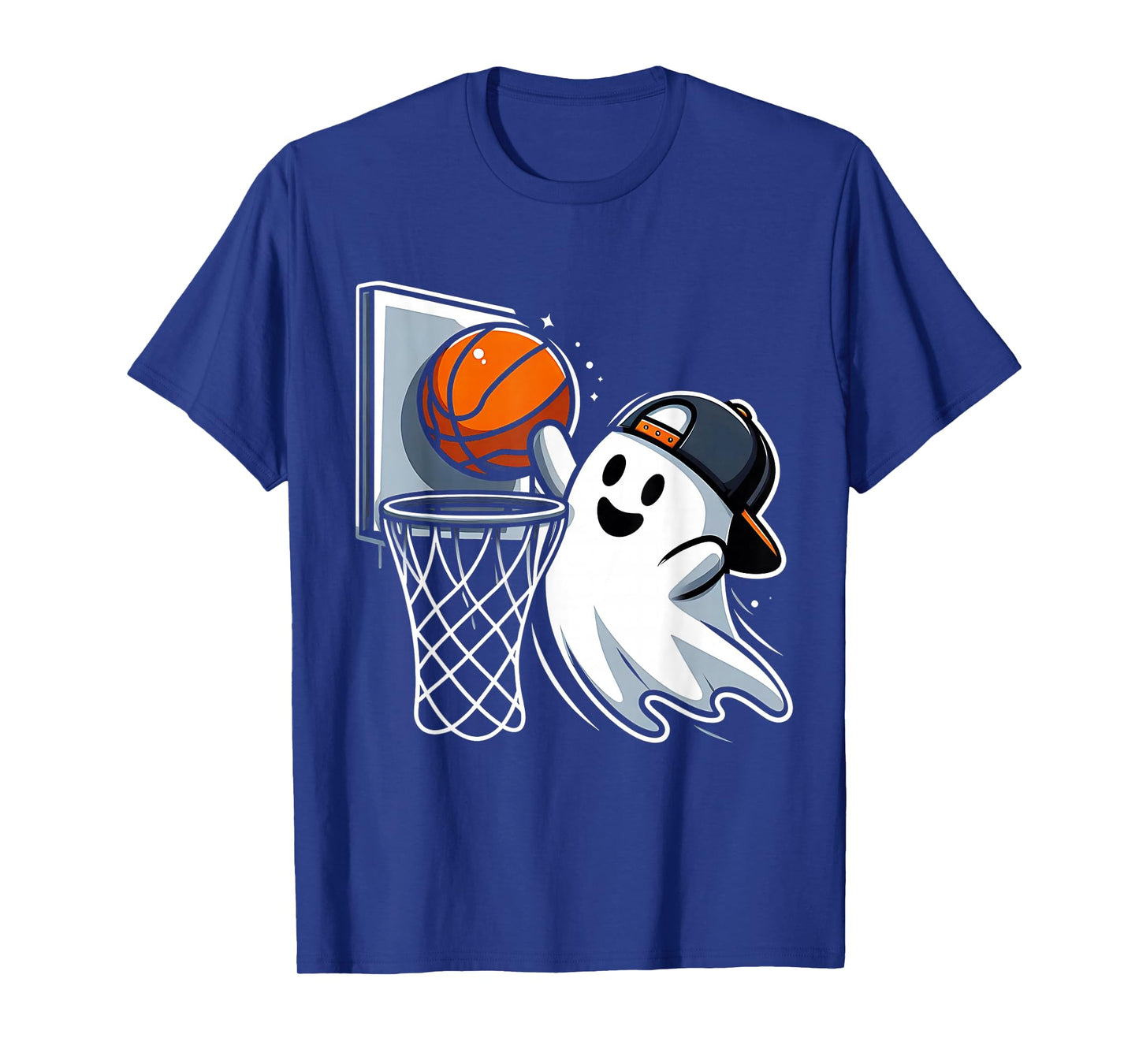 Ghost Basketball Dunk Ghost Playing Basketball Halloween T-Shirt