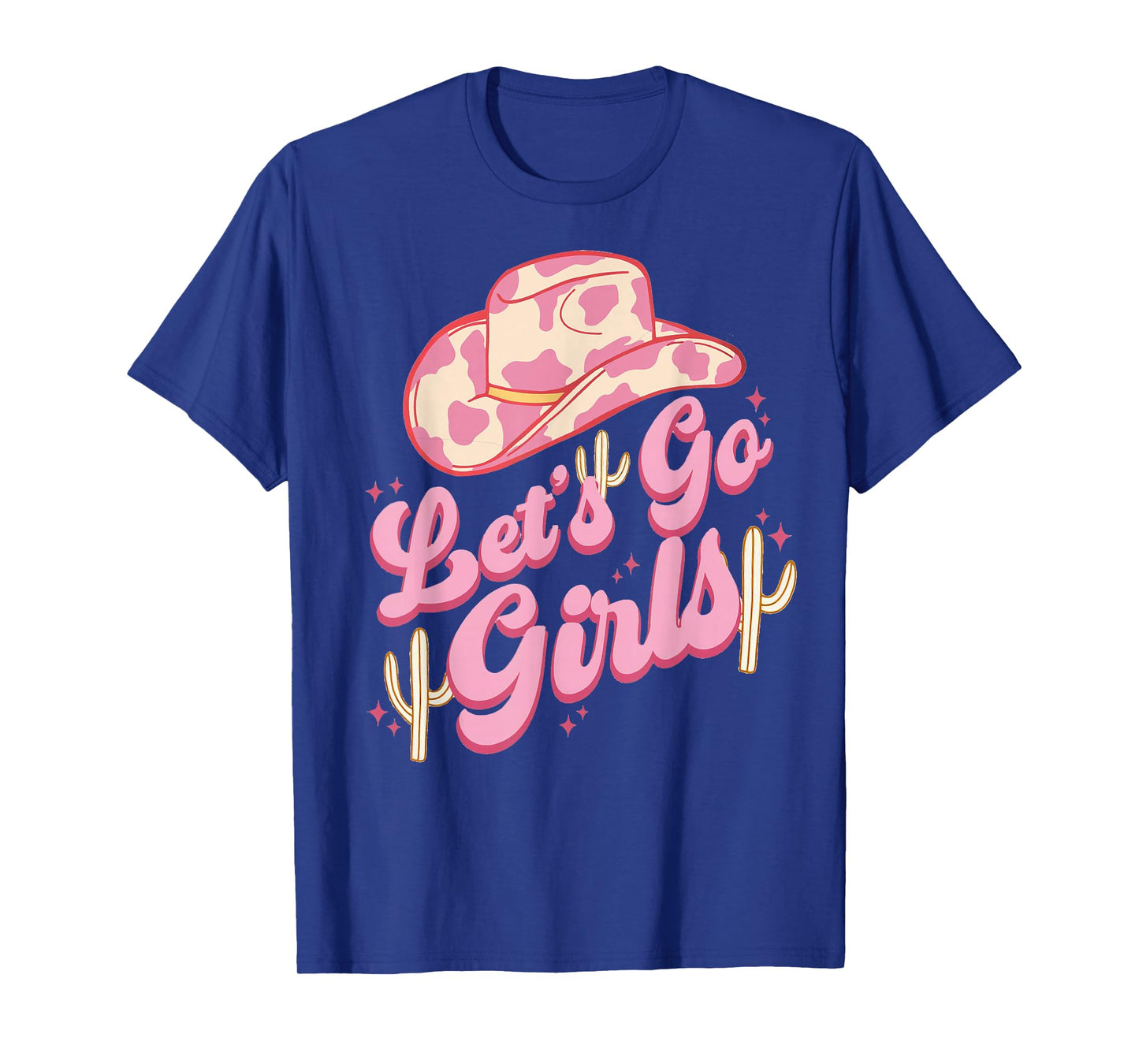 Leopard Cowboy Hat Let's Go Cowgirl Girls Western Country T-Shirt