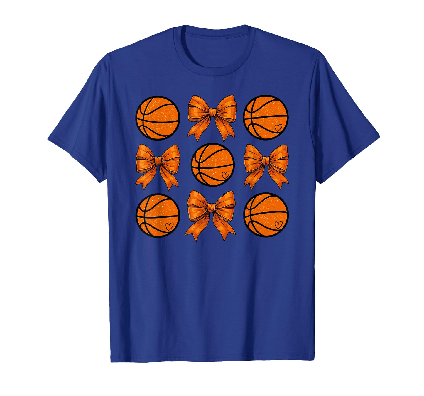 Basketball Bow Game Basketball Coquette Bow Women Girls T-Shirt