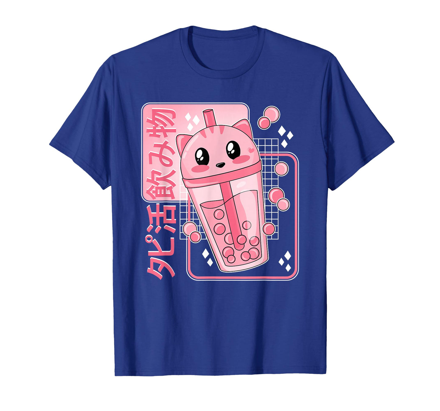 Kawaii Boba Tea Cat Bubble Tea Japanese Anime Women Girls T-Shirt