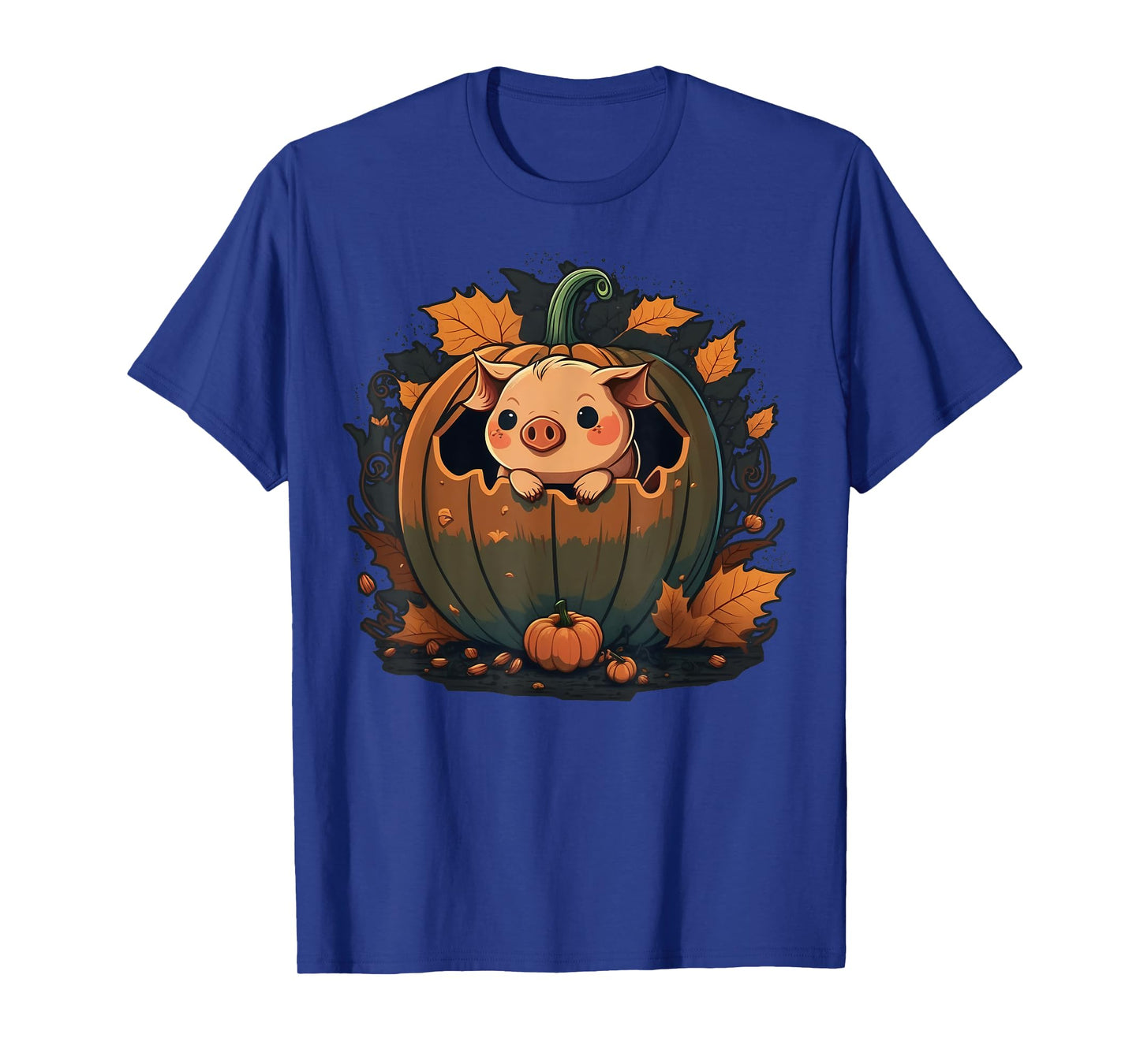 Pumpkin Pig costume on Pig Halloween T-Shirt