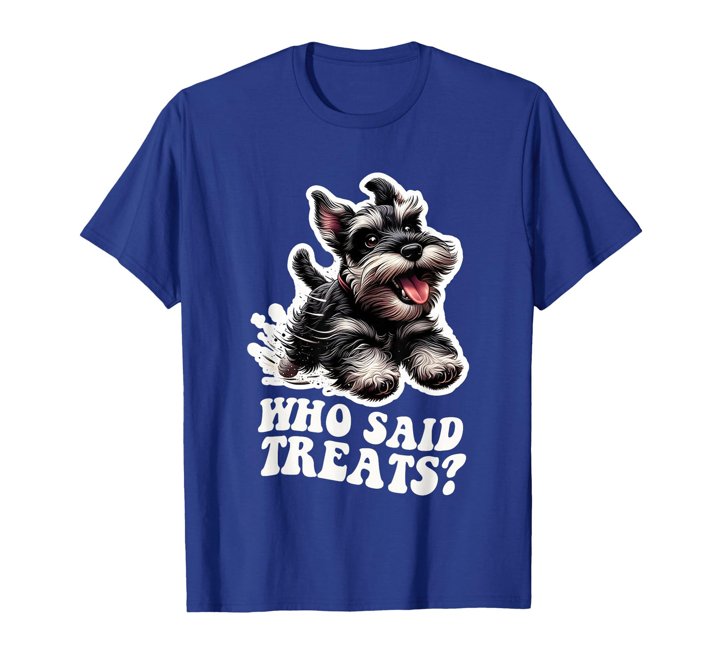 Miniature Schnauzer Running Treats Lover Dog Mom Dad T-Shirt