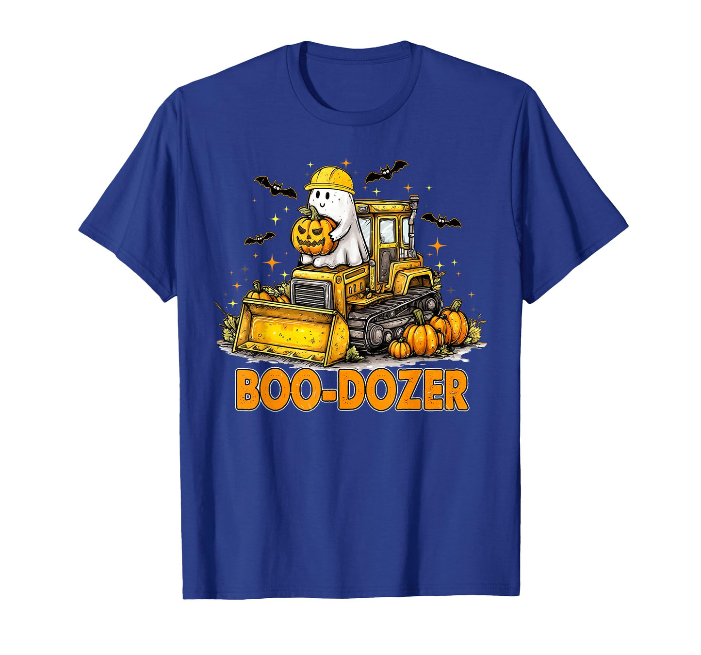 Boo Dozer Ghost Bulldozer Halloween Construction Trucks Kids T-Shirt