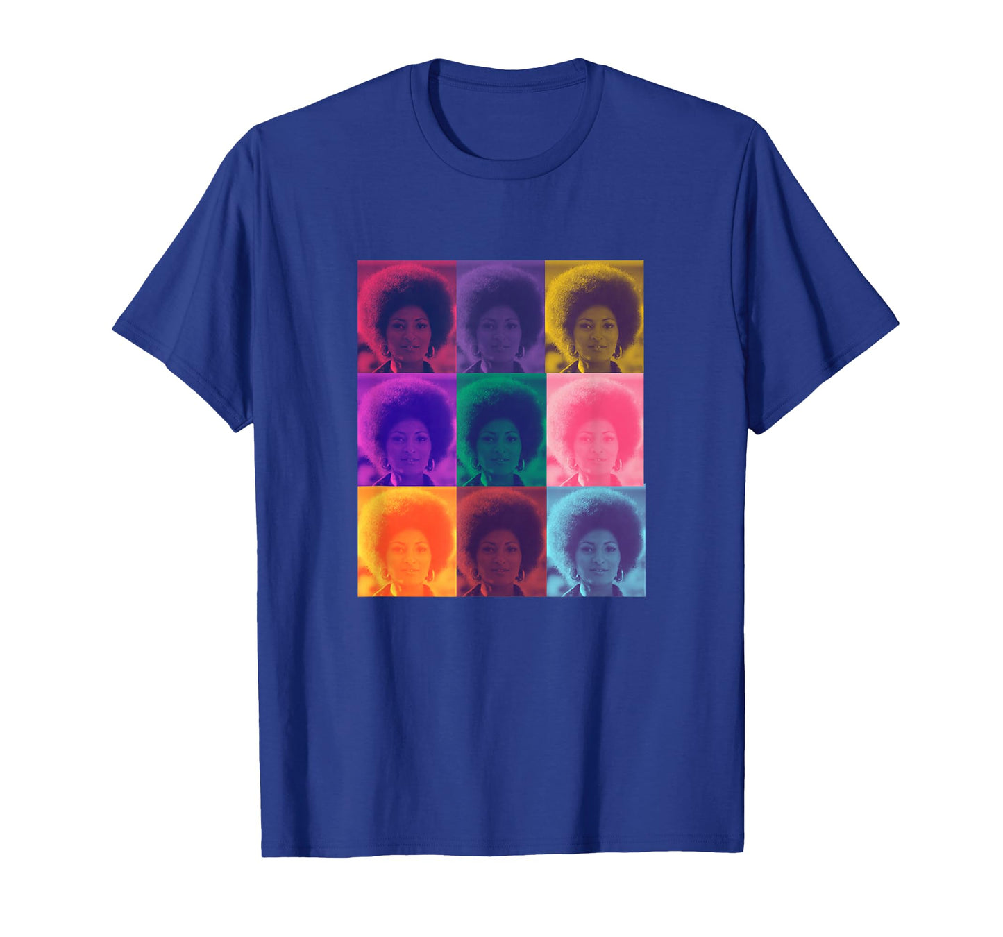 Iconic Hollywood Pam Grier Foxy Brown Women's Classic Fit Black Techno Color Graphic T-Shirt