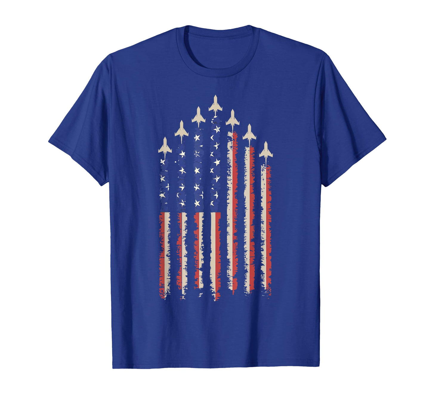 Jet Airplane USA Flag T-Shirt