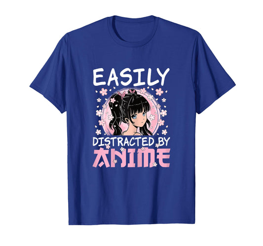 Easily Distracted By Anime Japanese Anime Otaku Women Girls T-Shirt