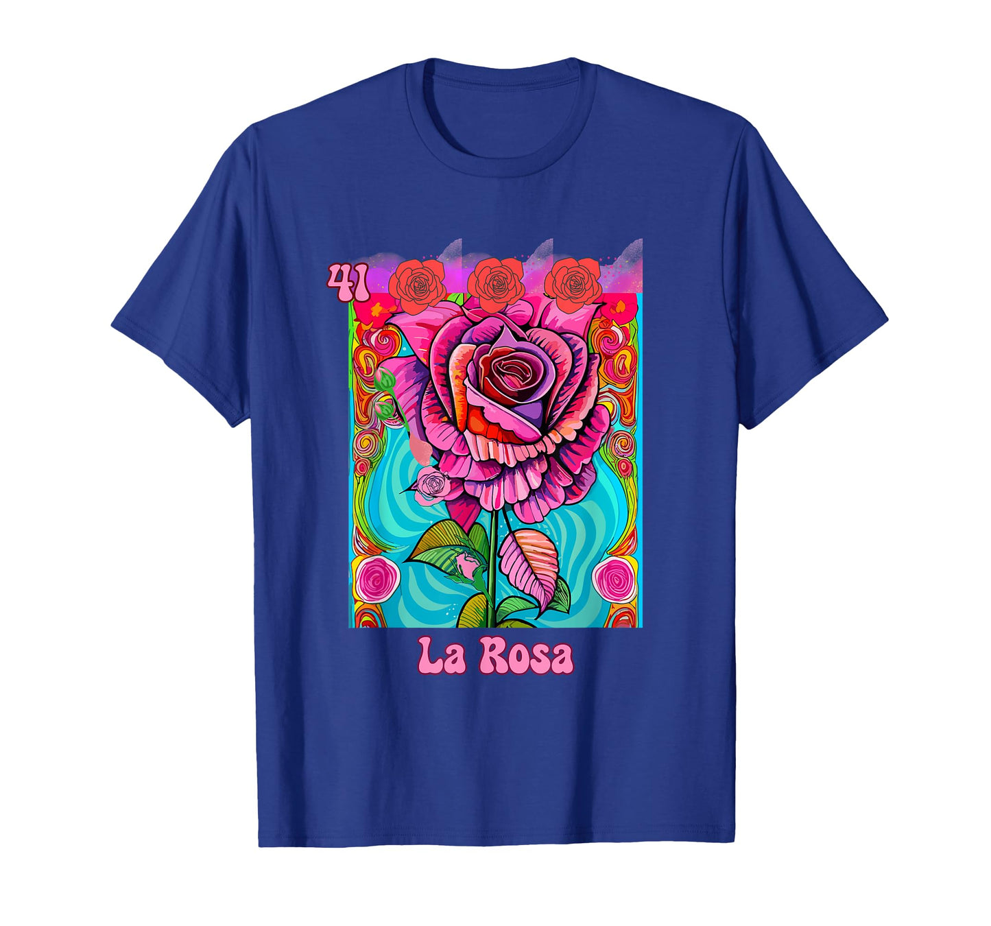 La Rosa, the Rose, Mexican bingo card in a traditional game. T-Shirt