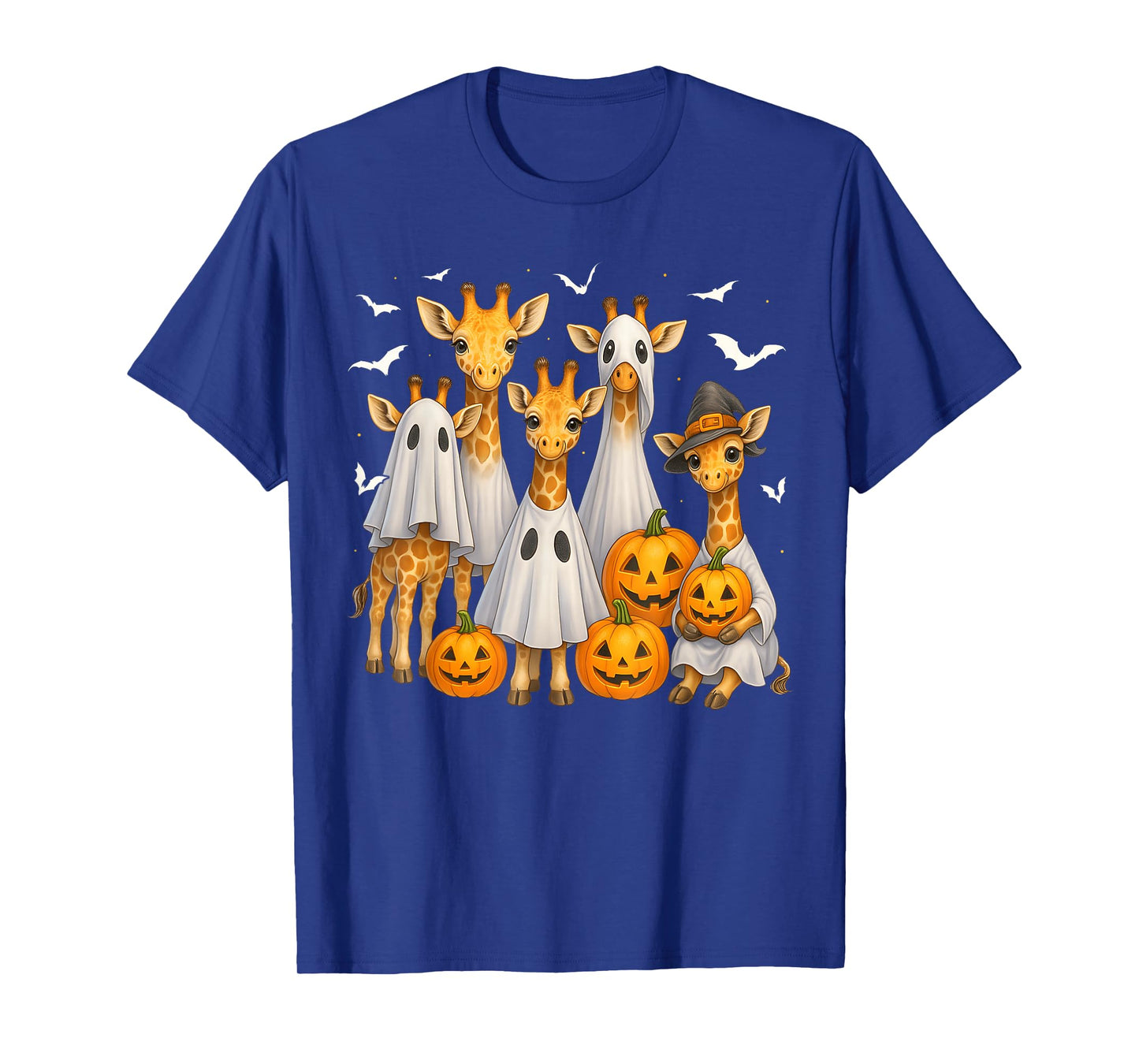 Funny Giraffe Halloween Lover Spooky Ghost Men Women Kids T-Shirt