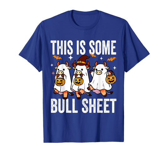 This is Some Bull Sheet Funny Halloween Cow Ghost Kid Outfit T-Shirt