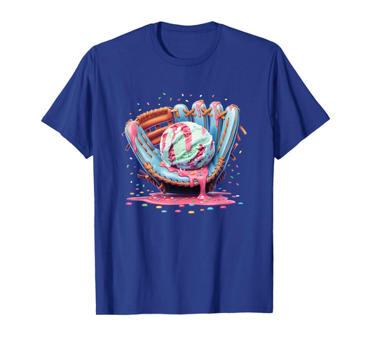 Baseball Ice Cream Drip Shirt Youth Respect The Drip T-Shirt