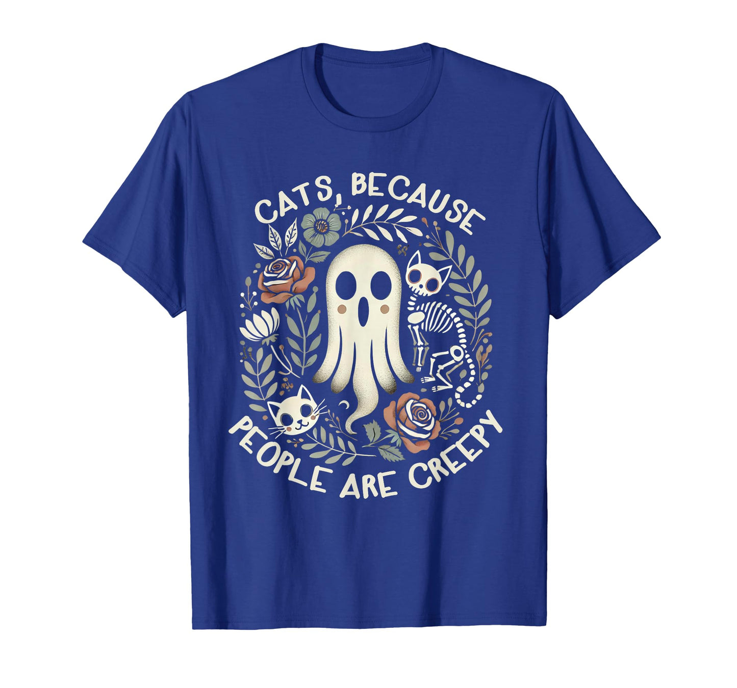Retro Cats Because People Are Creepy Shirt Halloween T-Shirt