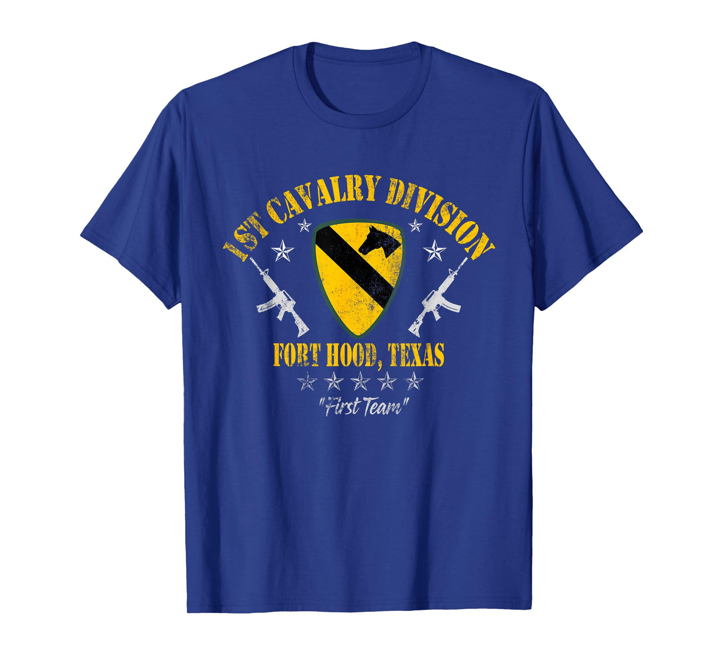 1st Cavalry Division Veteran Fort Hood, TX Patriotic Vintage T-Shirt