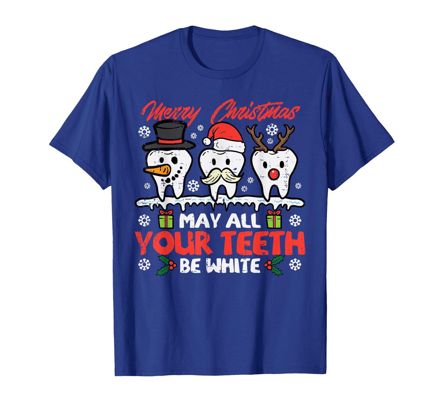Christmas All Teeth White Xmas Dentist Dental Squad Women T-Shirt