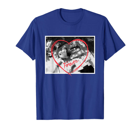 Disney Pixar UP Carl and Ellie Forever Heart T-Shirt