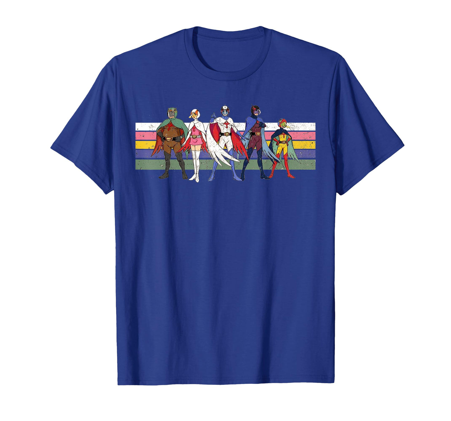 Battle of the planets G Force Retro Colour Stripe T-Shirt