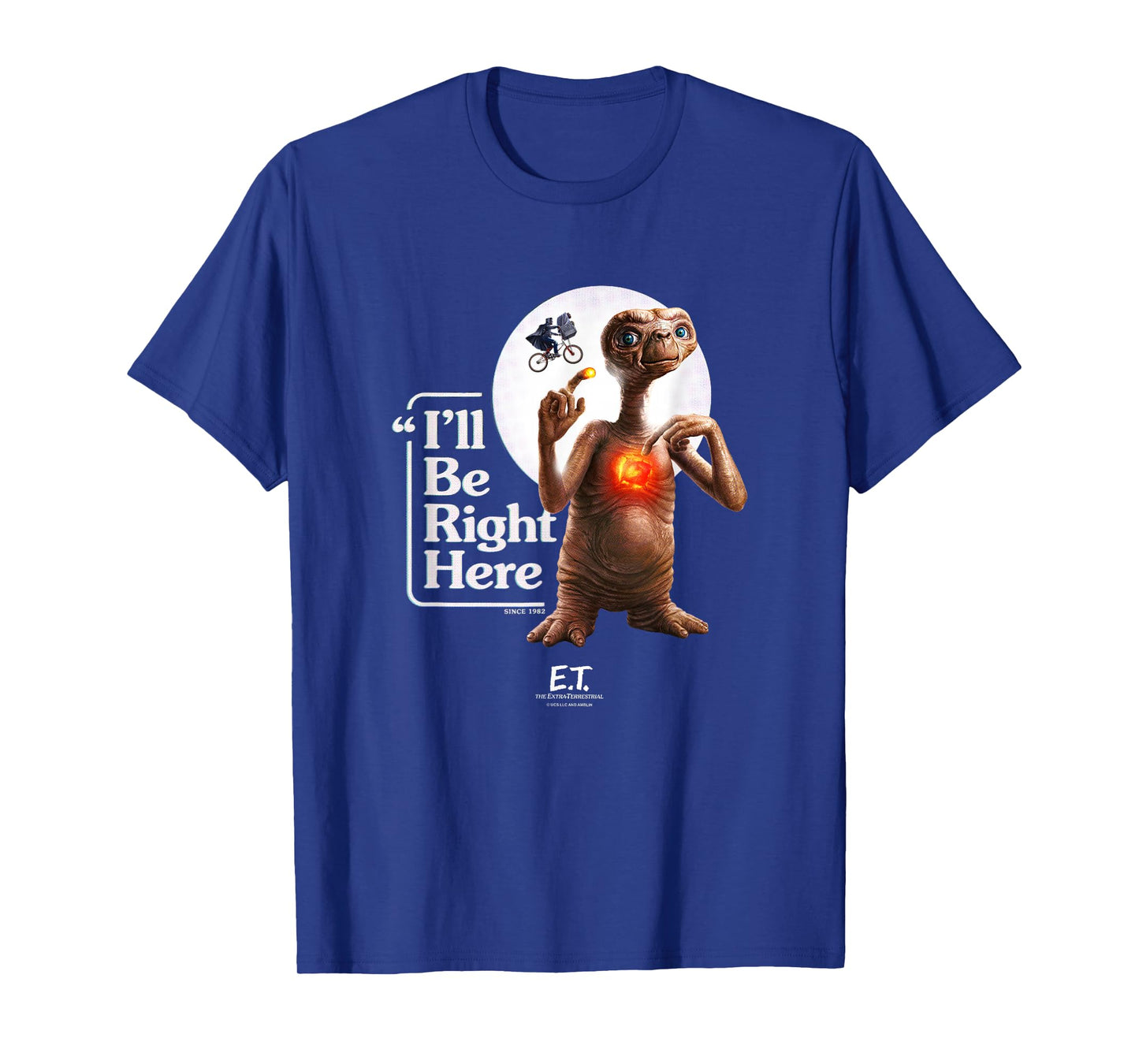 E.T. the Extraterrestrial I'll be Right Here Moon Glow T-Shirt