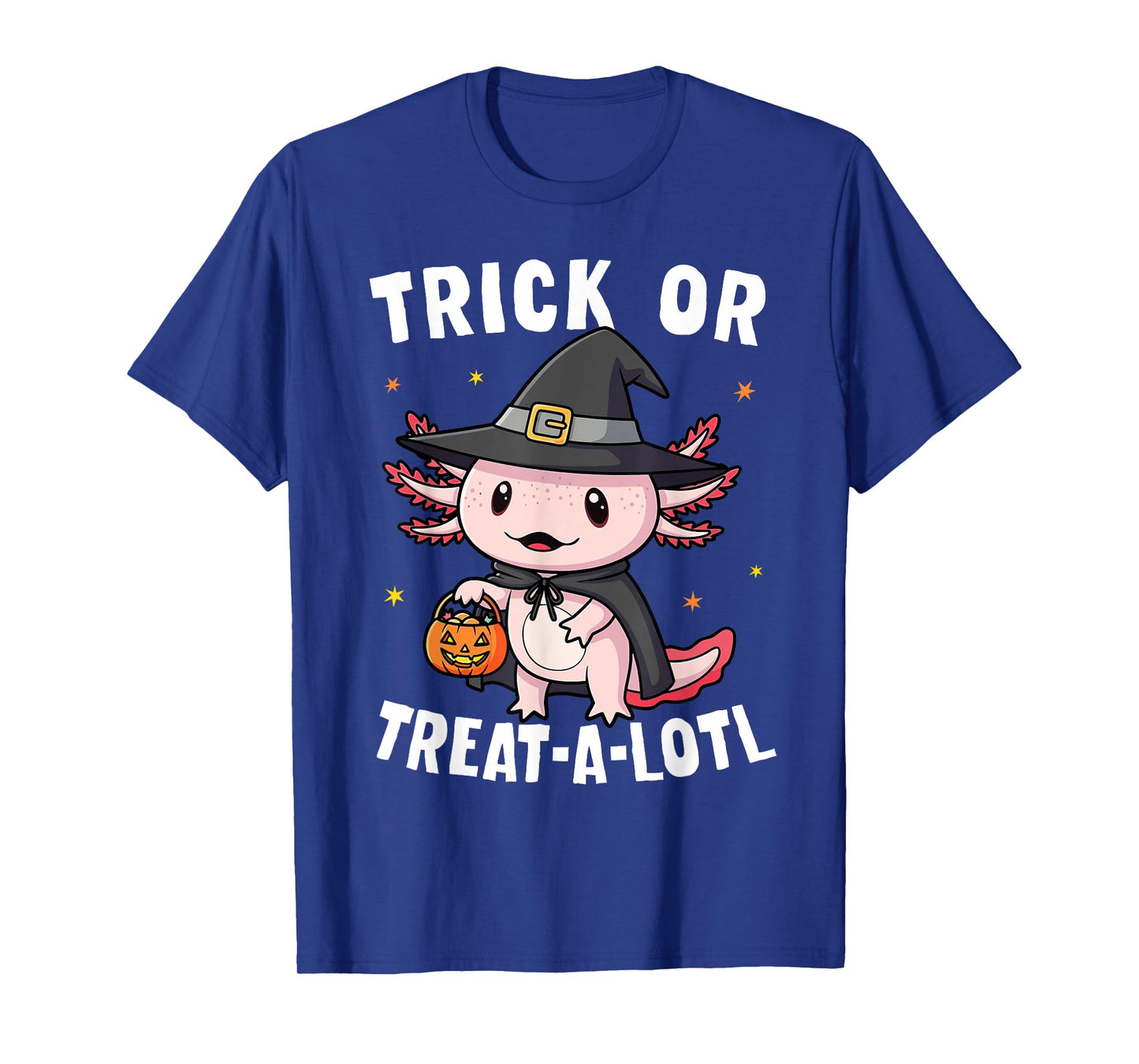 Trick or Treat A Lotl Axolotl Halloween Costume Witch Girls T-Shirt