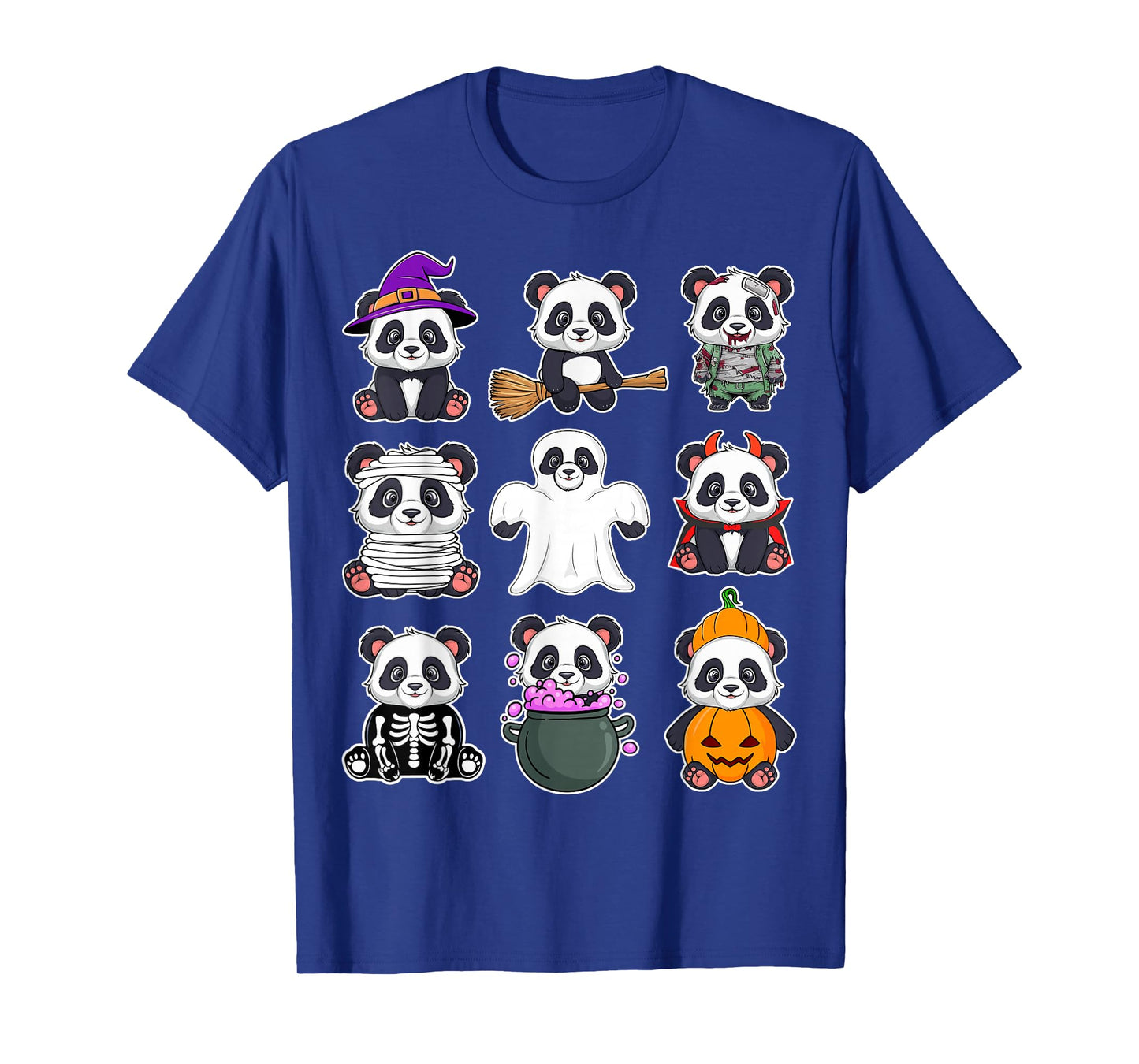 Panda Halloween Costume Spooky Ghost Horror Panda Halloween T-Shirt