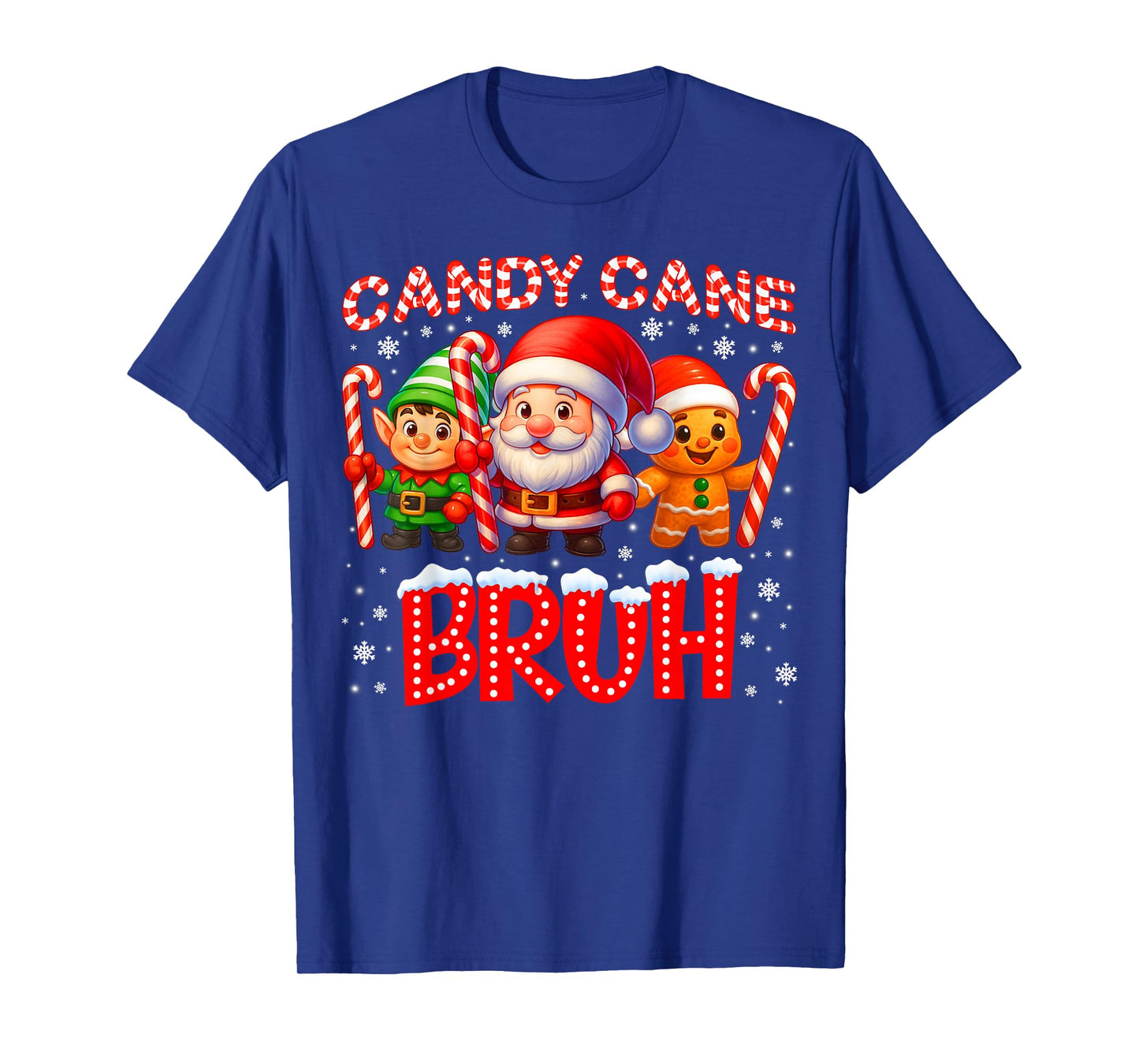 Candy Cane Bruh Cute Santa Elf Christmas Xmas Boy Toddler T-Shirt