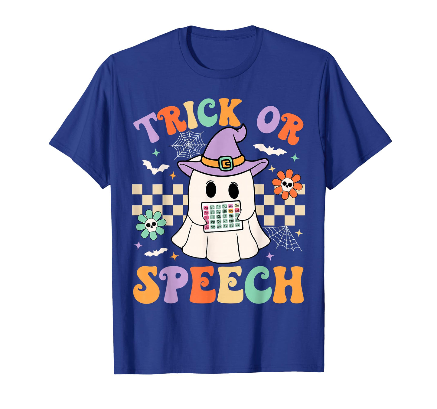 Trick or Speech Retro SLP Halloween Speech Therapy Halloween T-Shirt