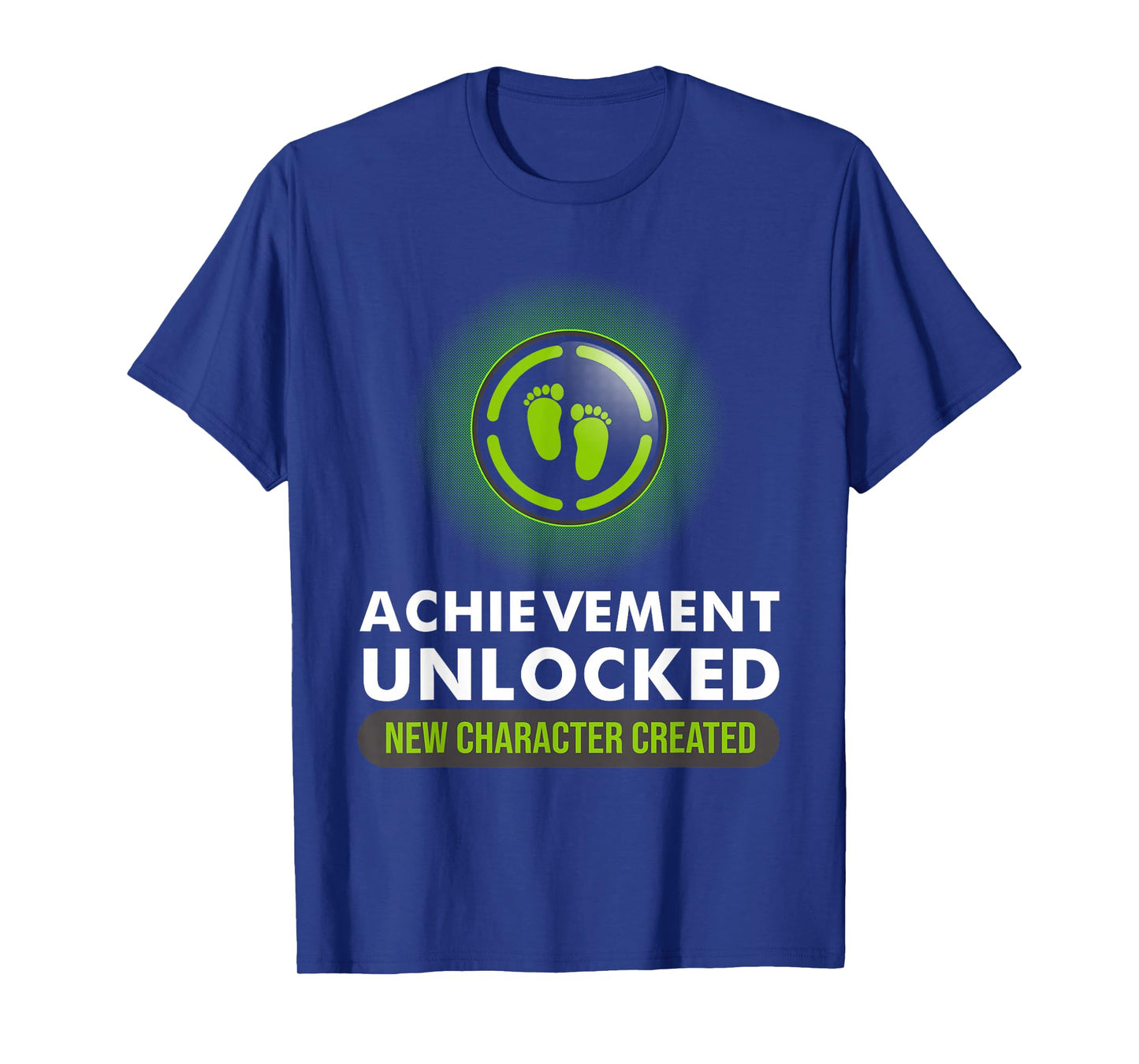 Cute Pregnant Announcement Gamer Dad Mom Designs Funny Achievement Unlocked New Character Created Pregnancy T-Shirt - Unisex-Adults, Kids - Black - Short Sleeve - S - Medium