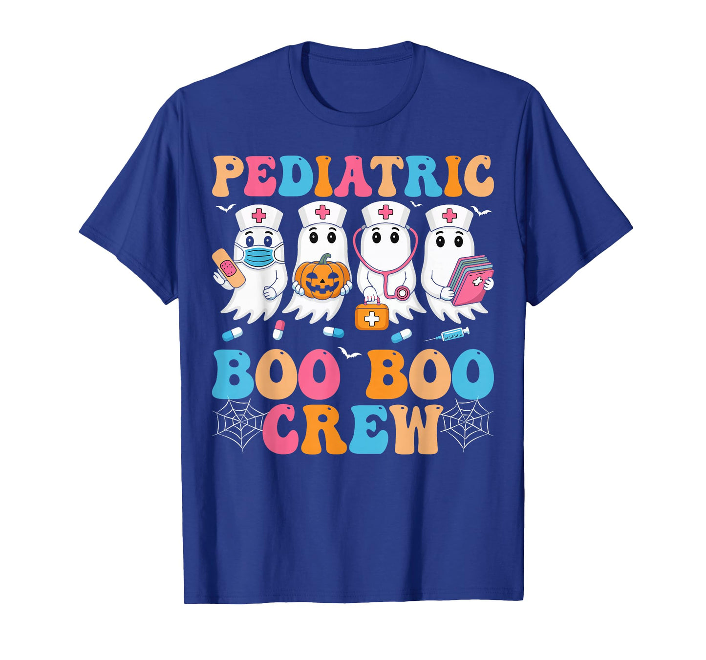 Pediatric Nurse Boo Crew Spooky Ghost PEDS Nursing Halloween T-Shirt