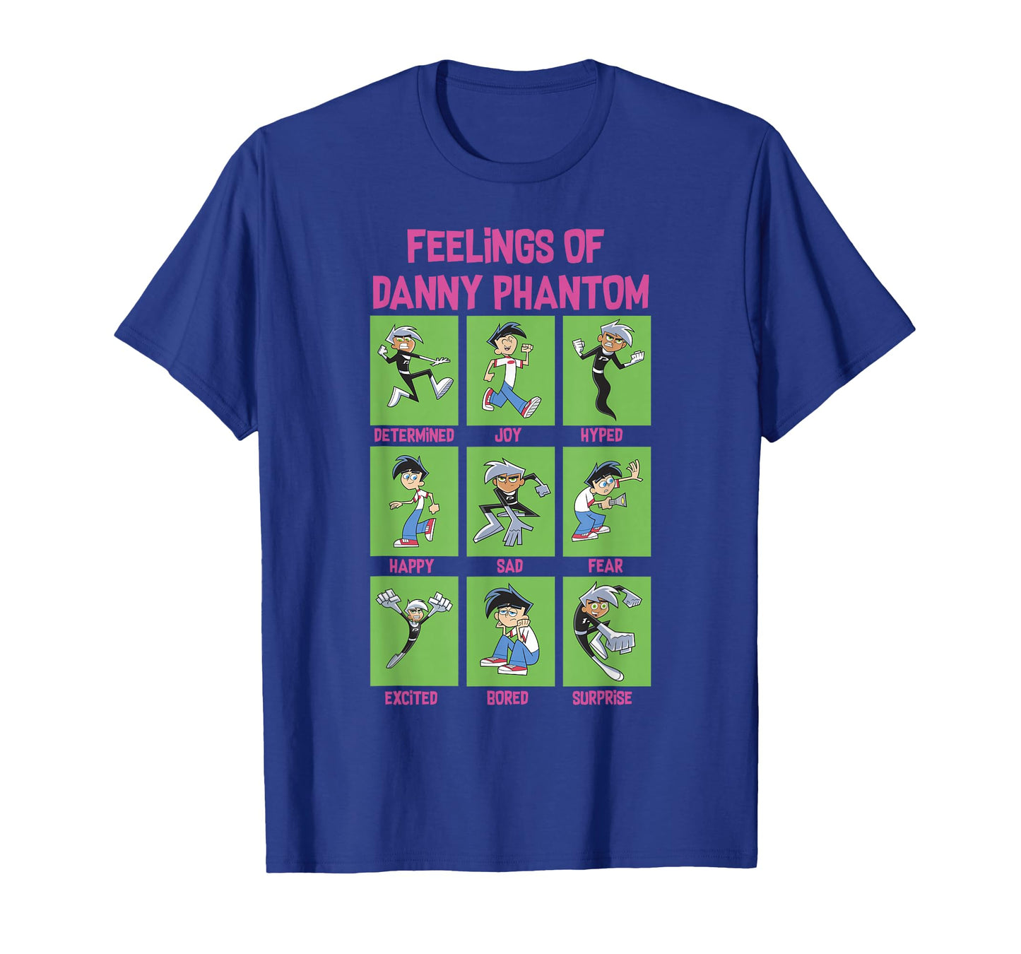 Danny Phantom The Feelings Of Danny Phantom Portrait Grid T-Shirt