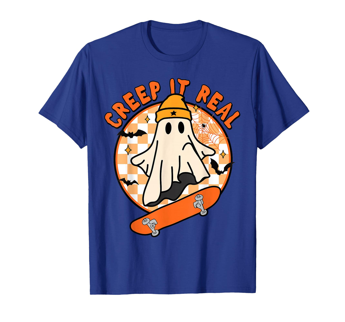 Vintage Retro Creep It Real Halloween Ghost Boy Fall Season T-Shirt
