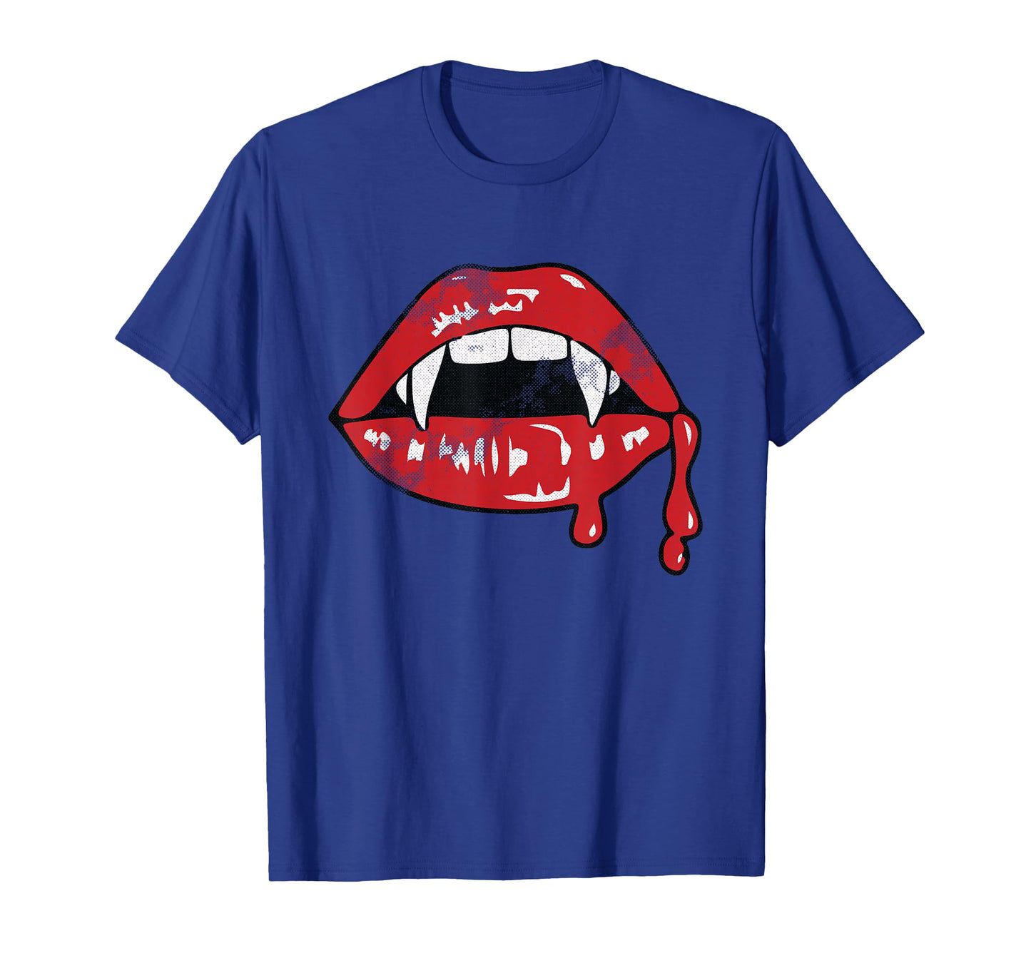 Vampire Lips Lazy Halloween Costume Blood Fangs T-Shirt