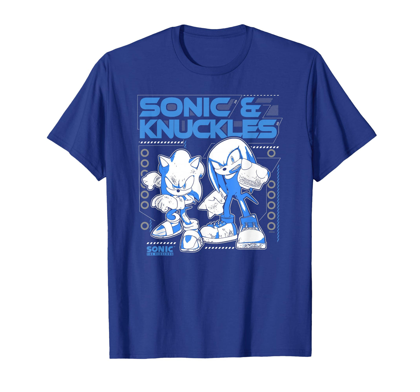 Sonic The Hedgehog Sonic & Knuckles Teamup Distressed T-Shirt