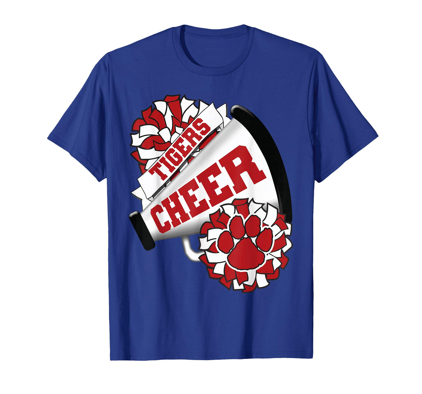 Tigers Cheerleading Back To School Cheer Team Spirit Red T-Shirt