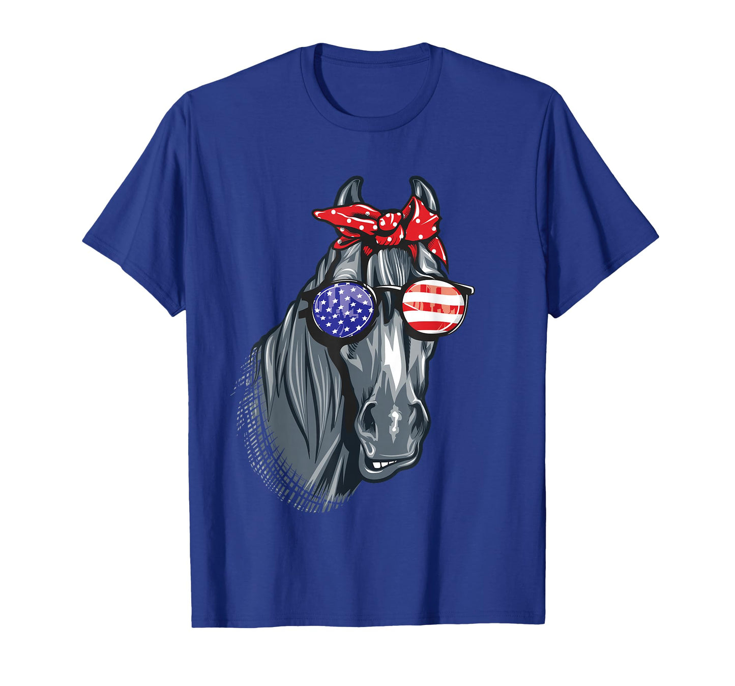 Horse 4th of July Shirt Women Horse Graphic American Flag T-Shirt