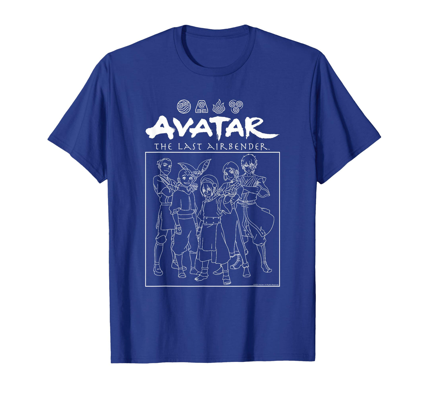 Avatar: The Last Airbender Gaang Stencil Outline TV Show T-Shirt