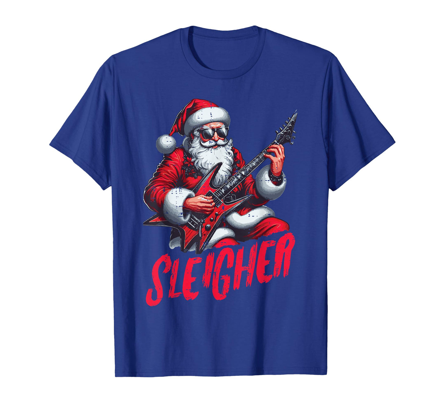 Christmas Santa Sleigher Rock Xmas Rocker Men Boys Kids Teen T-Shirt