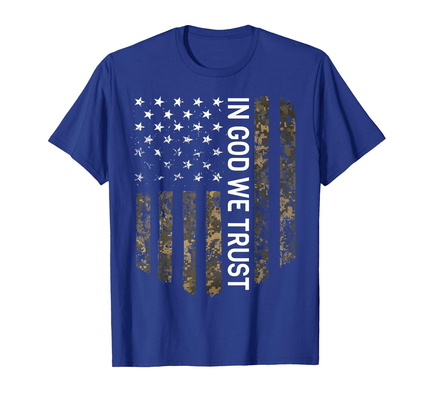 Patriotic American Flag Camo In God We Trust USA Patriot T-Shirt