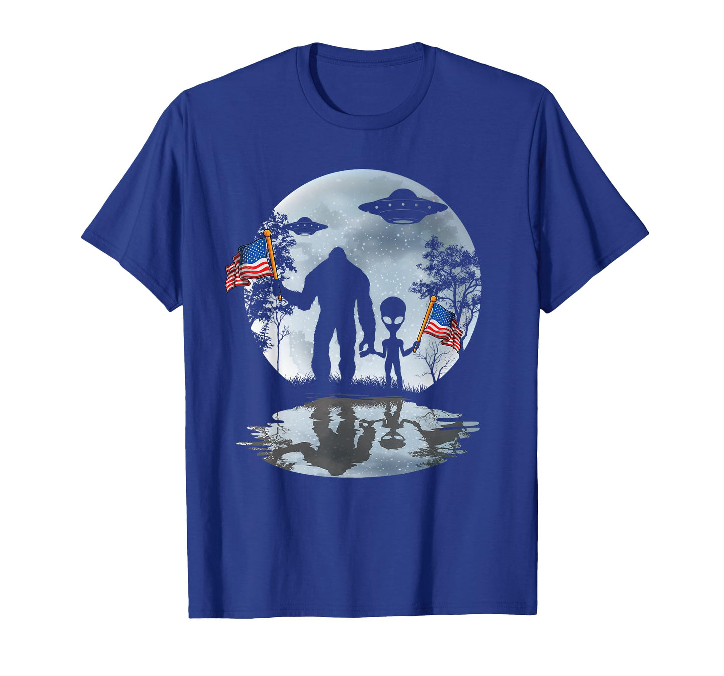 Alien Bigfoot Sasquatch UFO Extraterrestrial T-Shirt for Women Kids Men
