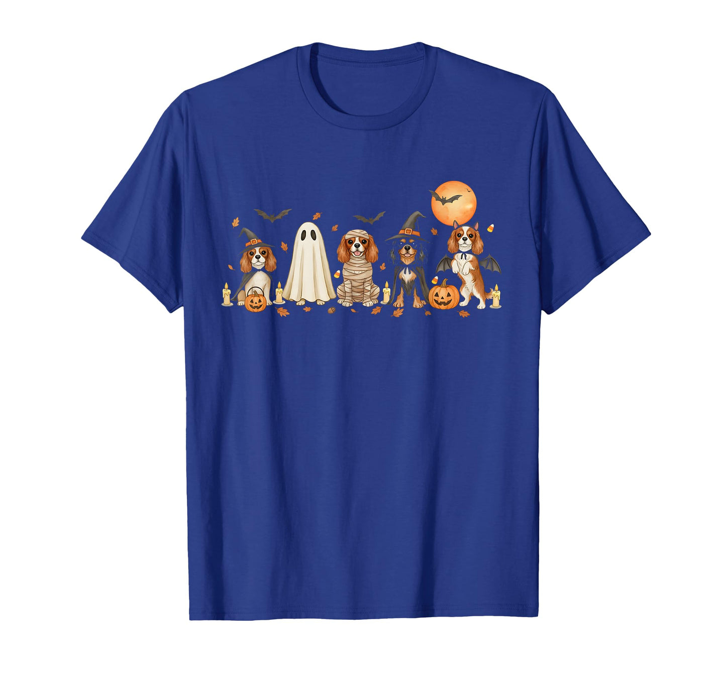 Cavalier King Charles Spaniel Dogs Ghost Witch Mummy Costume T-Shirt