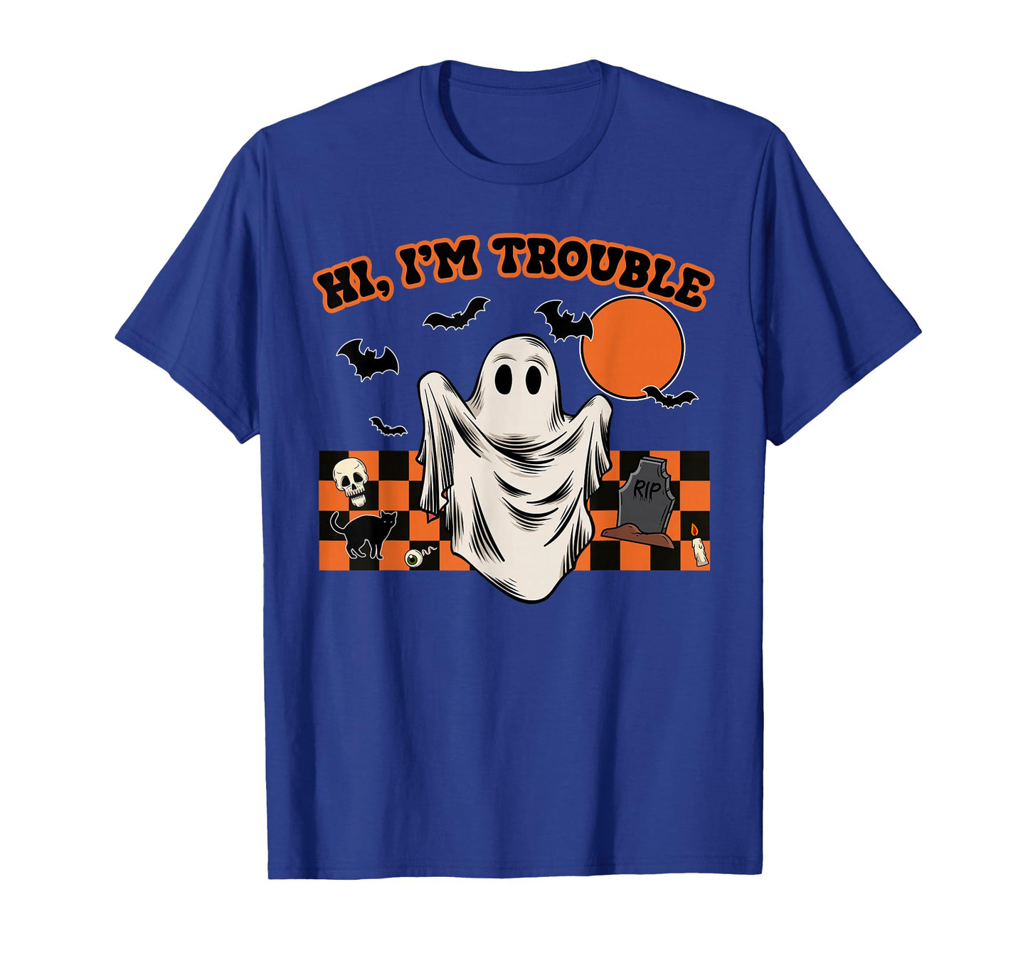 Hi, I'm Trouble Funny Couples Halloween Costume Him Her T-Shirt