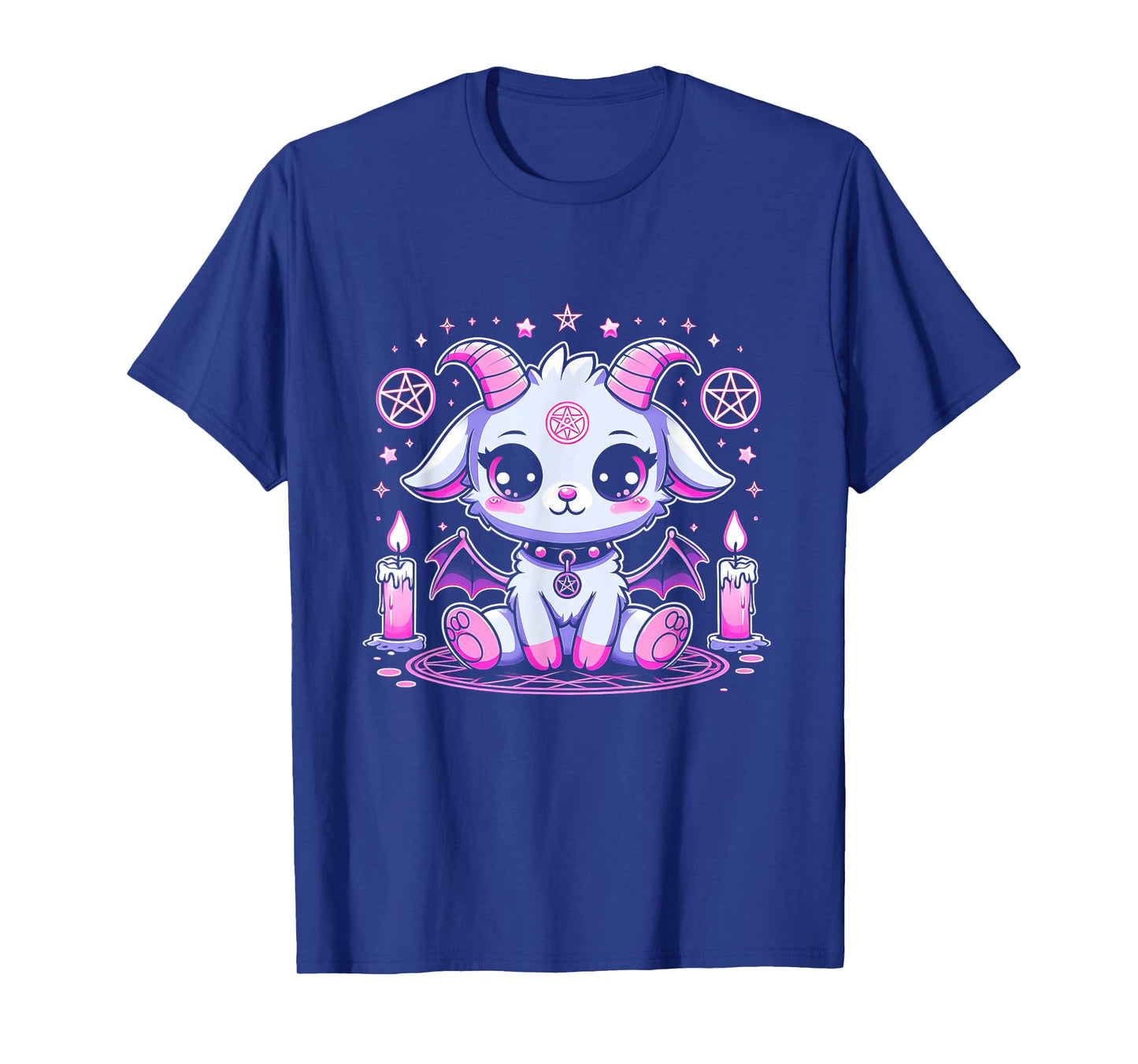 Kawaii Pastel Goth Cute Creepy Pentacle Baphomet Halloween T-Shirt