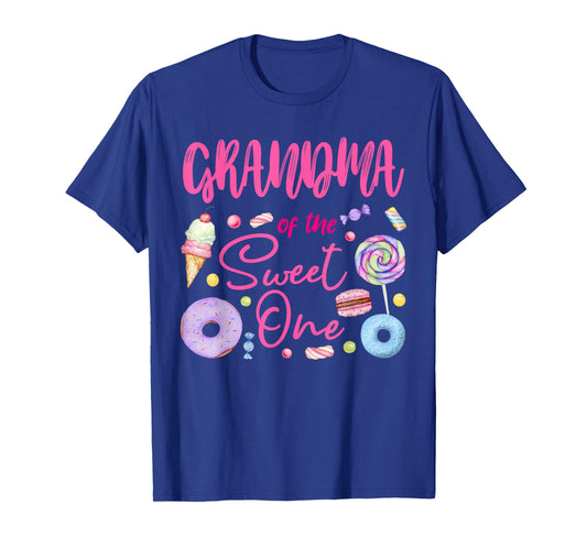 Grandma of The Sweet One Lollipop Candy Birthday Party T-Shirt
