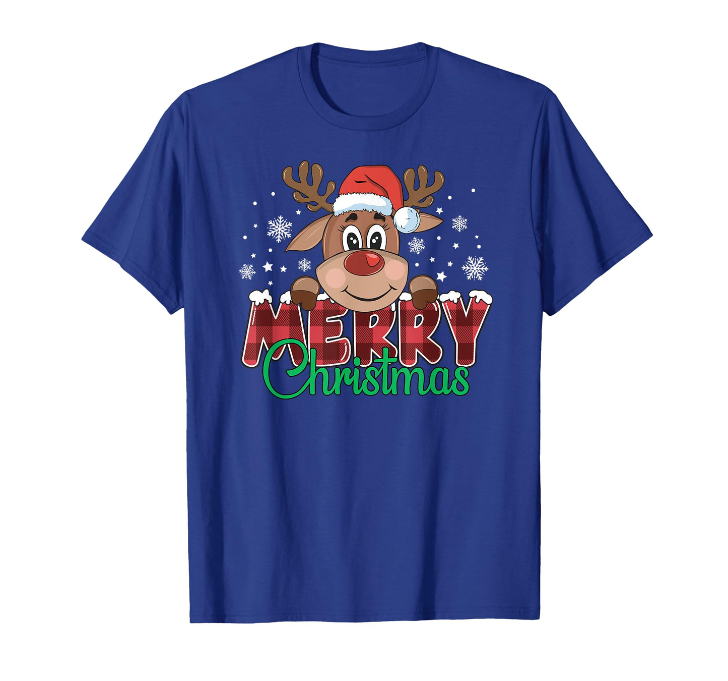 Merry Christmas Reindeer Xmas Family Men Women T-Shirt