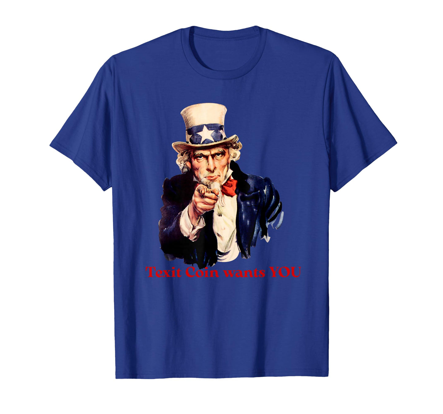 Uncle Sam Texit Coin Funny Patriotic Texas Vintage T-Shirt