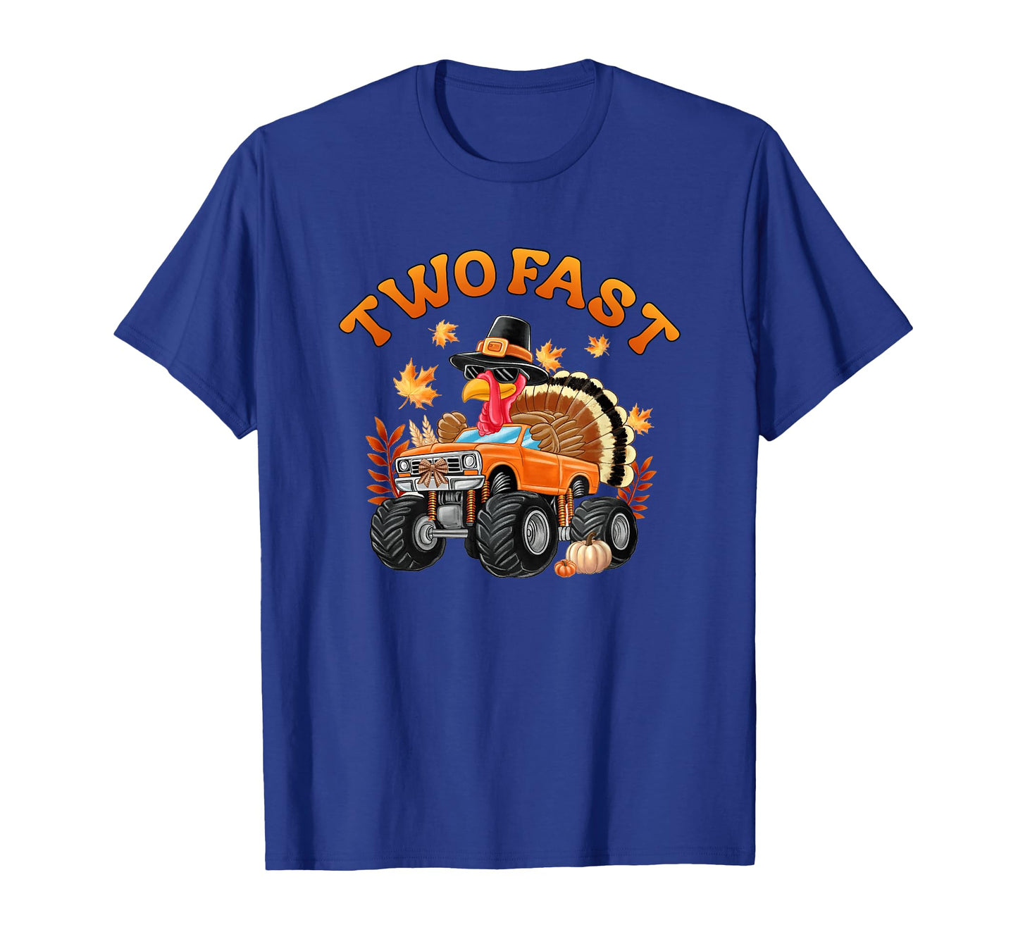 2nd Birthday Monster Truck Turkey 2 Year Old Two Wild T-Shirt