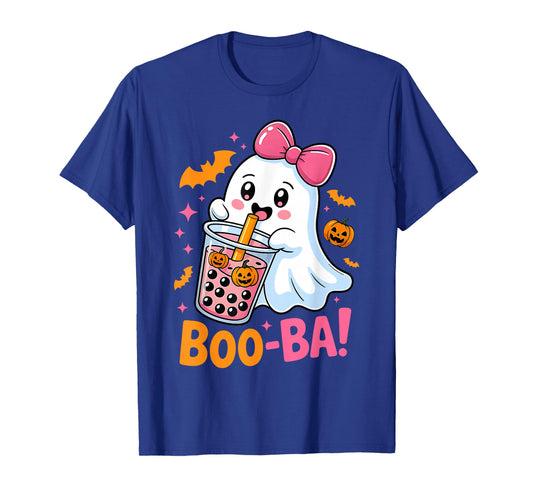 Boo Ba Ghost Boba Tea Cute Pumpkin Funny Halloween Party T-Shirt