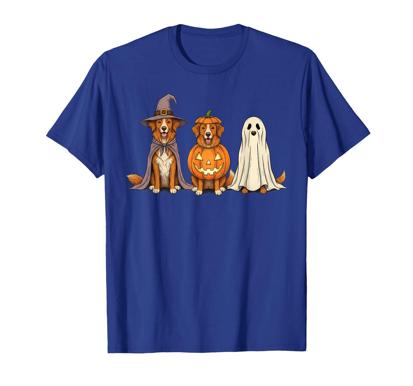 Spooky Nova Scotia Duck Tolling Retriever Pumpkin Halloween T-Shirt