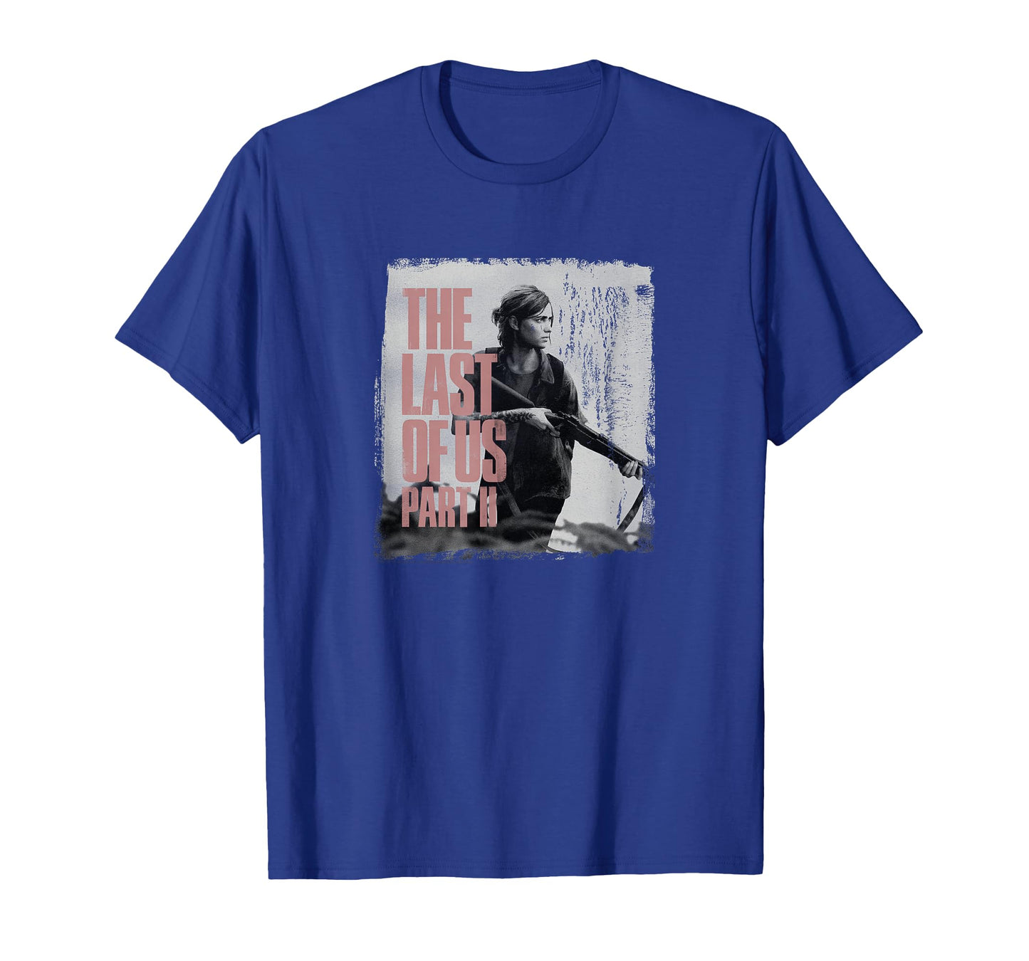 The Last of Us" Ellie & Rifle Crewneck T-Shirt - Black, Classic Fit, Adult, Short Sleeve