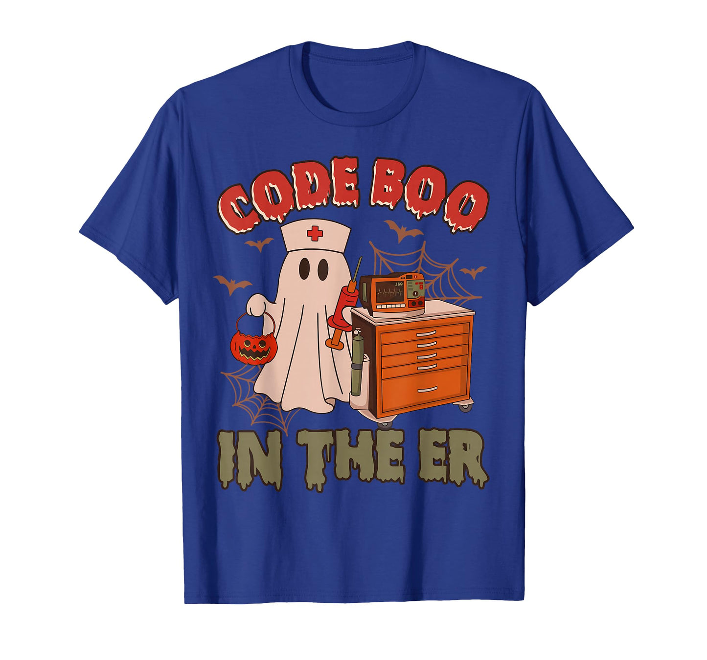Retro Code Boo in The ER ICU Nurses Boo-JEE Ghost Halloween T-Shirt